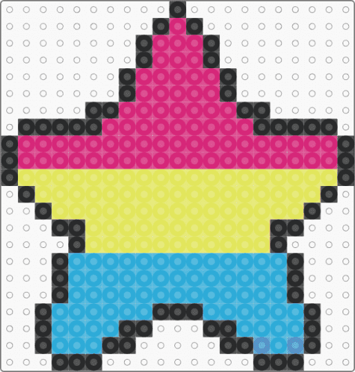 Pan Star Perler - pink,yellow