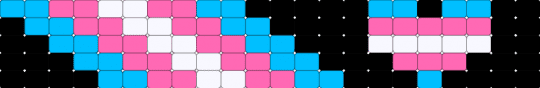 Trans Cuff w/ heart - light blue,pink