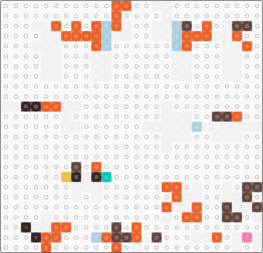 Minecraft Calico Cat - white,brown,orange