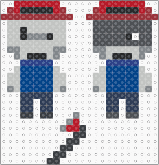 Ivan (bad things) - red,beige,gray,blue