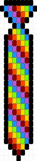 Cross rainbow tie :) - red,light blue,kandi,tie,fyp