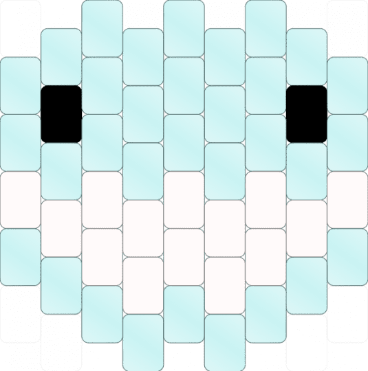 Bubble Charm - light blue,white,bubble,tadc,the amazing digital circus,charm,peyote,multistitch,pony beads