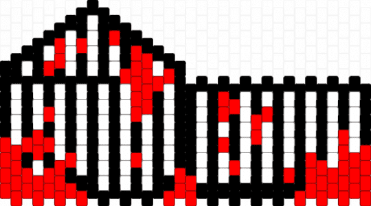 Bloody Wallet (Striped) - white,red