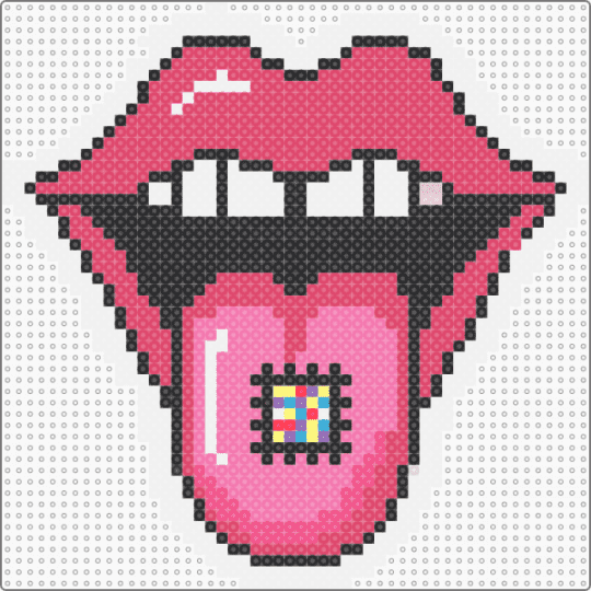 Tongue out - red,pink,tongue,mouth,lips,drop,lick,bleh