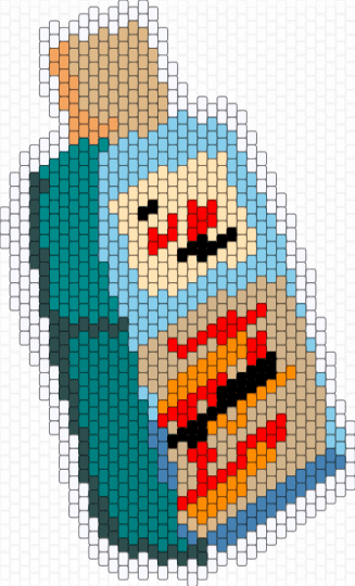 Dragon breath - beige,teal,light blue