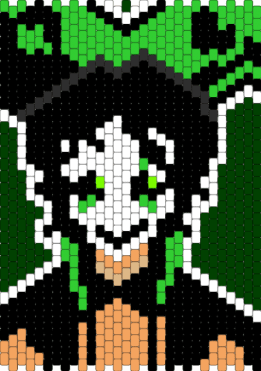 Harlequin - black,green,orange,the freak circus,circus,freak,clown,harlequin,silly,jealous
