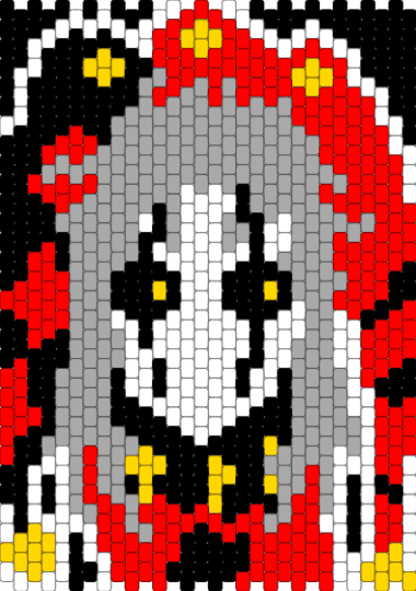pierrot - red,beige,clown,pierrot