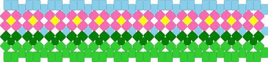 flower garden - green,pink,light blue