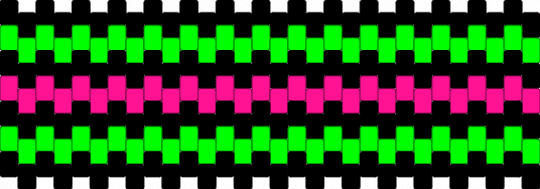 Scene cuff - green, pink