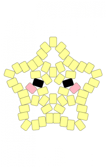 Cute big pastel star - yellow