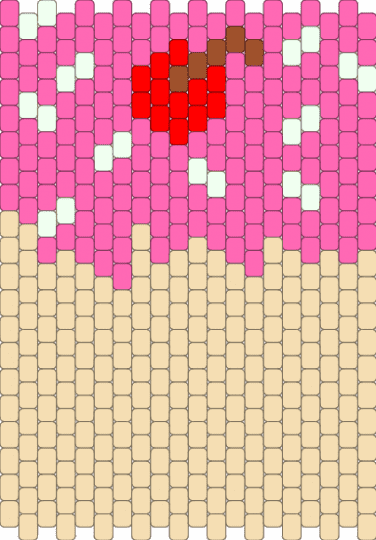 Strawberry cake thing IDK - beige, pink