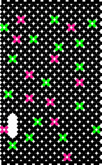 scene kid x's glove - black, green, pink