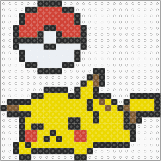 Pikachu and Pokeball - yellow