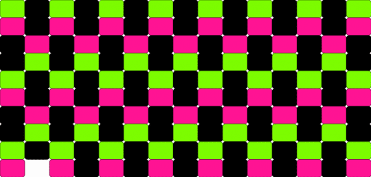Scene Checkered Cuff - green,pink