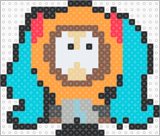 hatsune kenny - light blue,orange,tan