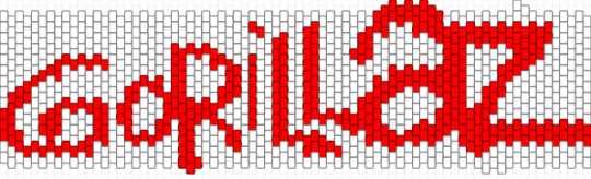 Gorillaz logo red - red,white,gorillaz,logo,text,letters,plain,simple