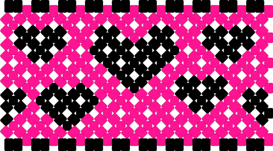 hearts - black,pink,cotdhearts