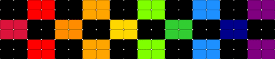 rainbow checkers >:3 - black,orange,light blue,colorful,rainbow,checkered,pink,red,yellow,green,blue,porple
