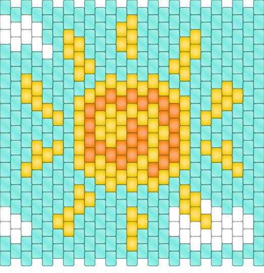 a sun to put on ur wall :3 - blue, clouds, light blue, orange, sky, sun, yellow