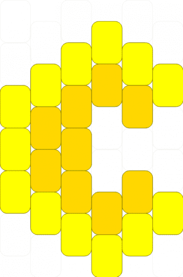 Moon kandi - yellow