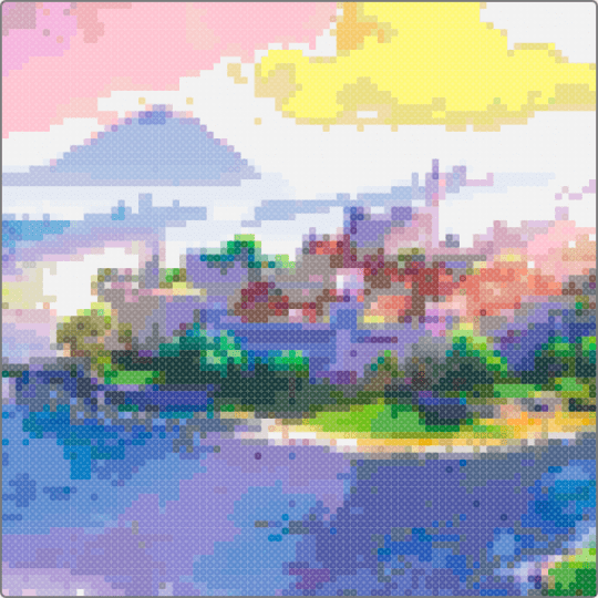 kingdom - pink,yellow,purple,gray,colorful