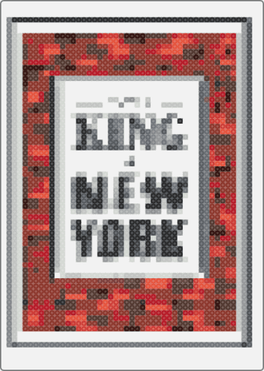 i am the king of new york - gray,red