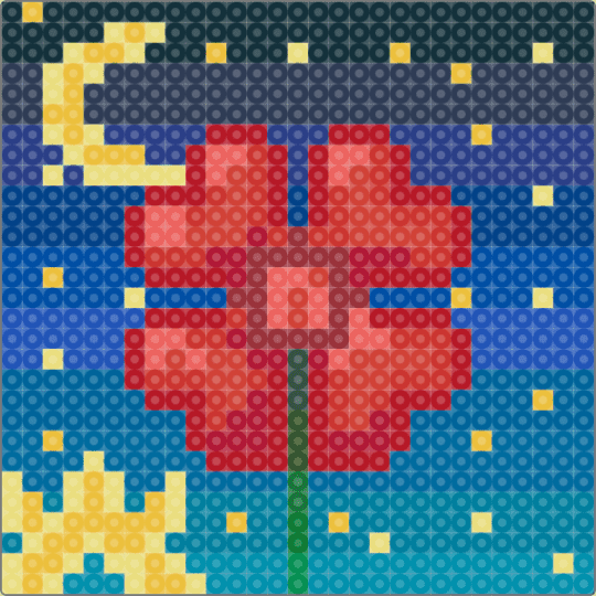 >:3 🍀 - red,yellow,blue,teal,night,flower,hearts,clover,klee,four leave clover