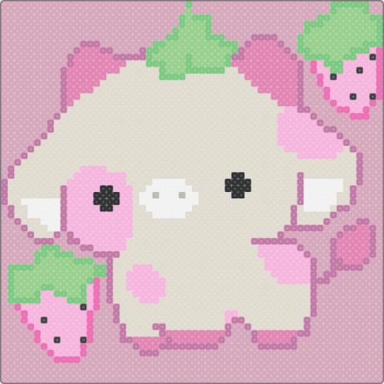 Moo - pink,beige,strawberry,cow