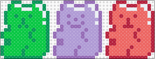 gumi bear - green,pink,red