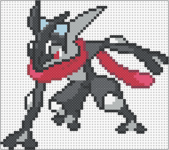 Shiny Greninja - black,gray,red