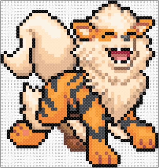Arcanine Prance - arcanine, beige, gaming, growlithe, happy, orange, pokemon, prance, trot