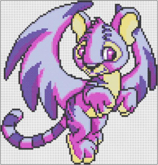 FAERIE KOUGRA - pink,faerie,kougra,neopets,wings,tiger,fairy