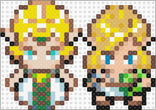 totk - link + zelda - beige,brown,orange,colorful,totk,tears of the kingdom,legend of zelda,link,zelda,video game