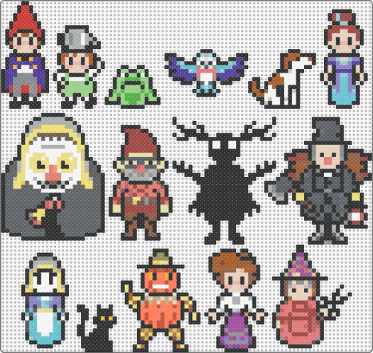Over the Garden Wall set - black,red,gray,tan,orange,colorful,otgw,over the garden wall,wirt,cozy