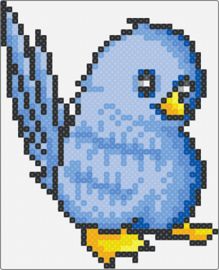 blue weewo petpet - white,light blue,blue,neopets,petpet,weewo,pigeon,dove,bird