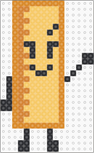 Ruler Bfdie perler pattern!! - bfdi, bfdie, brown, orange, ruler, ruler bfdie, yellow