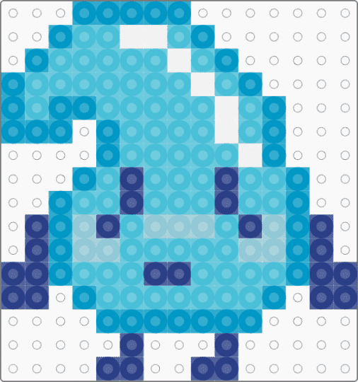 Teardrop/td bfdi perler - light blue,teardrop bfdi,teardrop,bfdi,bfb,tpot,raindrop,blue