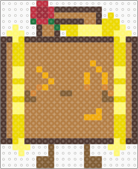Suitcase ii/inanimate insanity perler pattern... redesign - yellow,brown,tan,suitcase,inanimate insanity,ii,suitcase inanimate insanity,suitcase ii