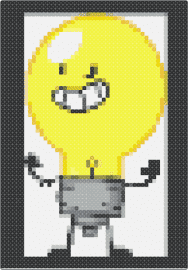 Light bulb - lightbulb,inanimate insanity,character,animation,yellow,white