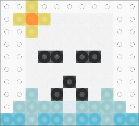 Sans charm - white,light blue