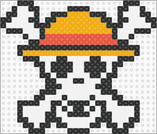 One Piece logo thing - white,orange,red,one piece,anime,charm,luffy,zoro,nami,straw hat