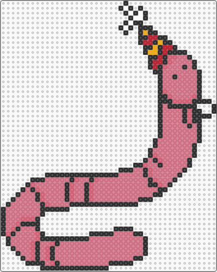Party Worm - pink,animal,doodle,worm,party,wohoo