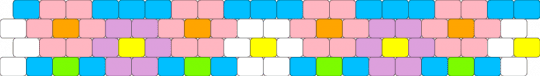Springtime Floral Band (20 x 4) - pink,light blue,floral,flower,cute,peyote,girly,nature,spring,easter