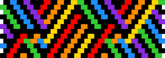 Rainbow Weave Remix (24 x 10) - black,light blue,green,yellow,colorful,cotdcomplementarycolors