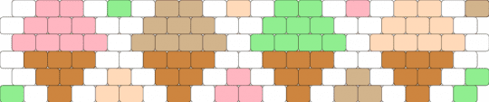 Pastel Ice Cream Cuff (20 x 6) - orange,beige,ice cream,cotdicecream,chocolate,vanilla,strawberry,mint,cute,pastel