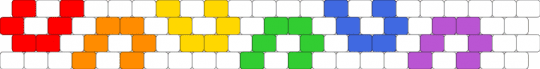 Fruit Loops Peyote Band (22 Wide) - white,orange,green,pink,colorful
