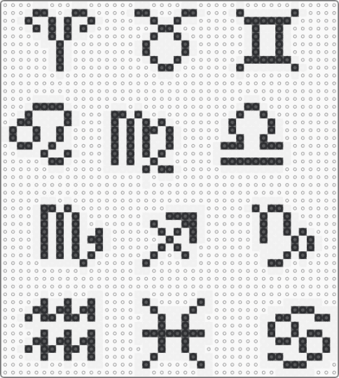 Zodiac Signs - black,white,cancer,aquarius,leo,capricorn,picses,gemini,zodiac,taurus