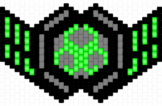 Glow mask - gray,green