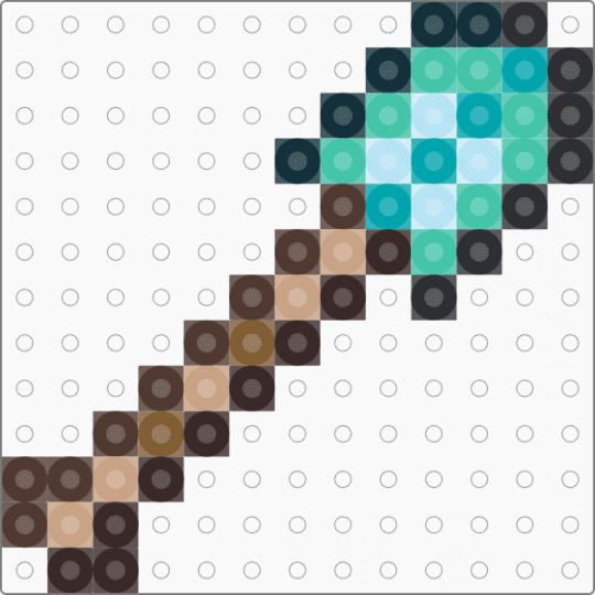Diamond Shovel - brown,teal