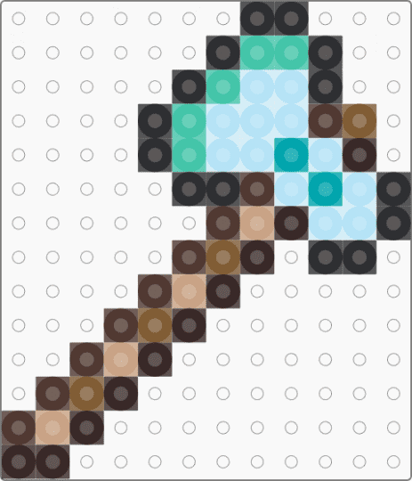 Diamond Axe - brown,light blue